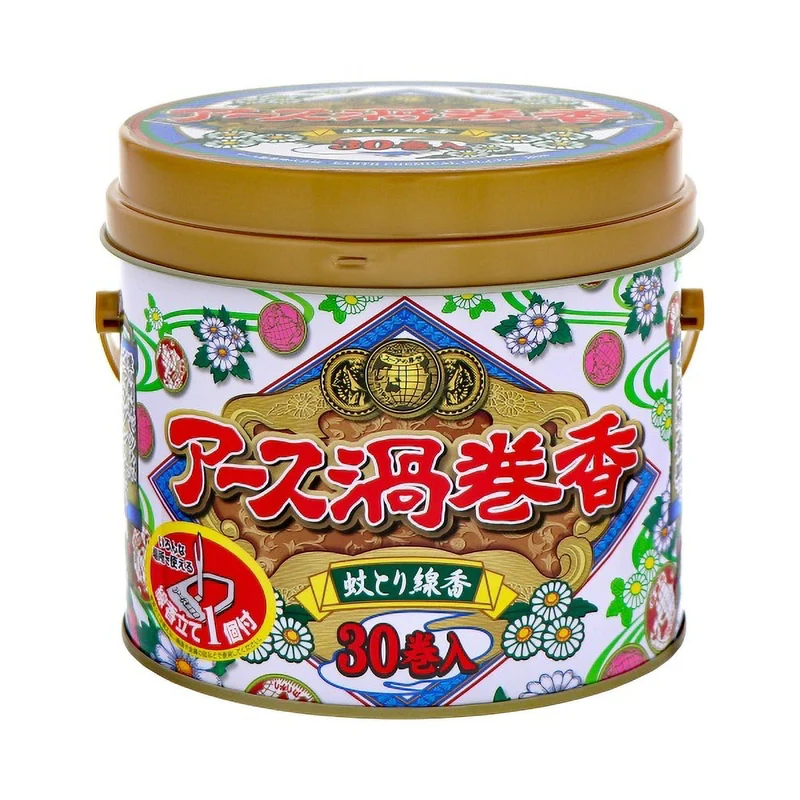 Earth Uzumakiko Mosquito Coil 30 Coils Can Pack