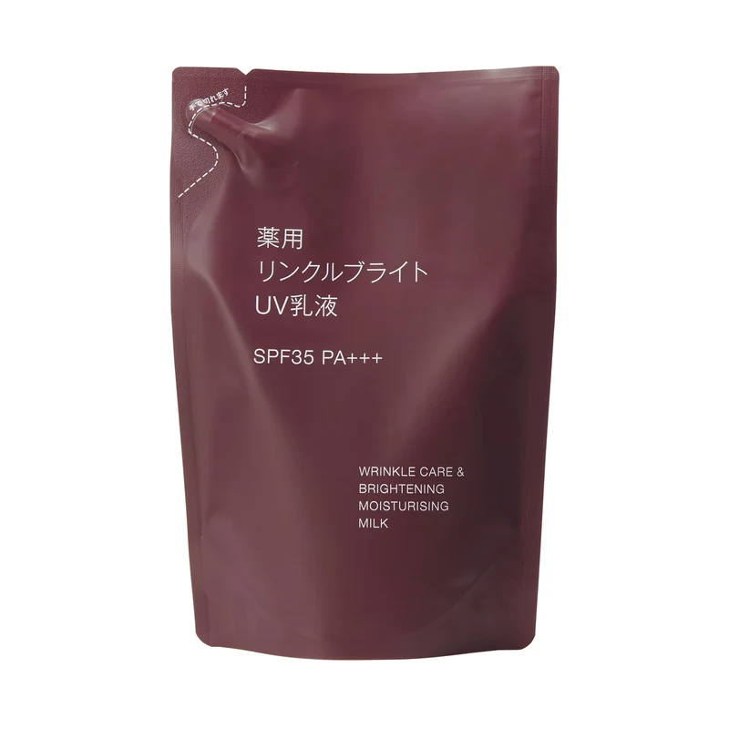 Muji Medicated Wrinkle Brightening UV Lotion Refill SPF35 PA+++ 180ml
