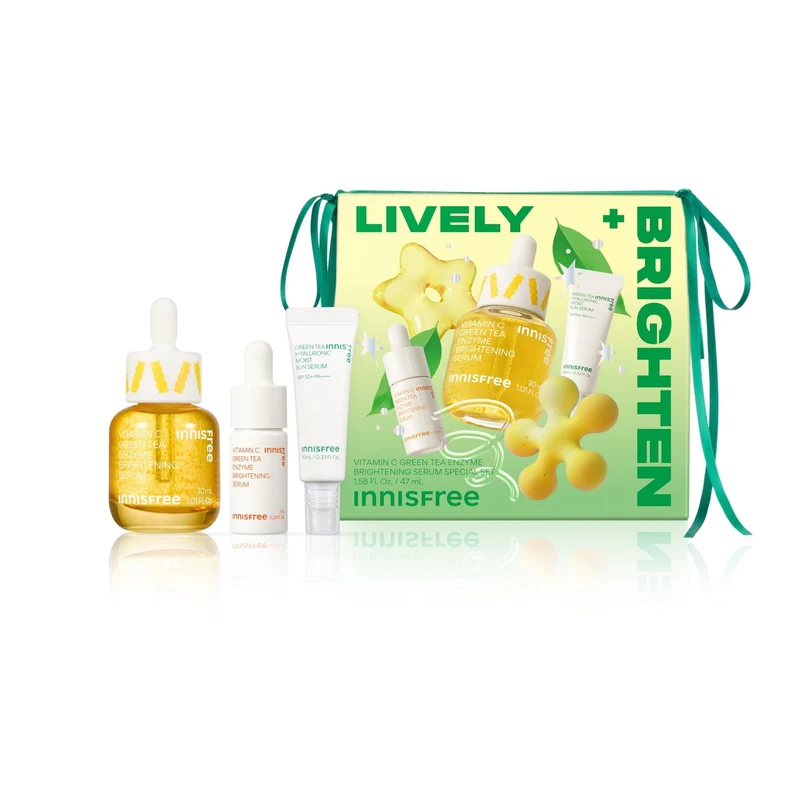 Innisfree Holiday Vitamin C Green Tea Enzyme Bright Serum Special Set