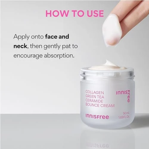 Innisfree Collagen Green Tea Ceramide Bounce Cream 50mL