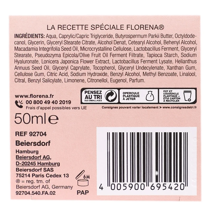 Crème de jour anti-rides au chèvrefeuille fermenté et à l'acide hyaluronique