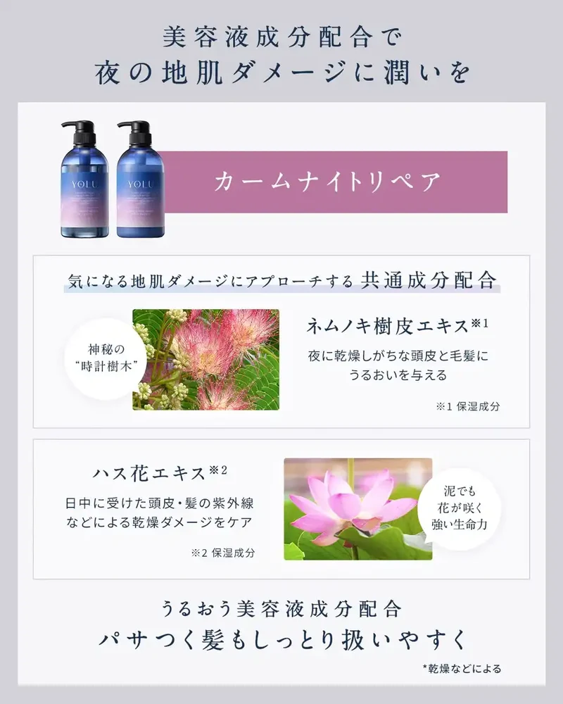 Yolu Calm Night Repair Treatment 440g for Damaged Hair Repair