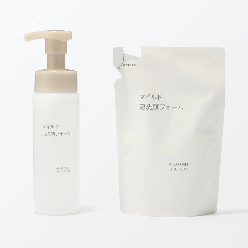 Muji Mild Foam Facial Cleanser 200Ml Deep Cleansing for All Skin Types