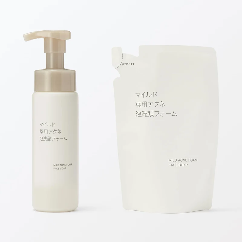 Muji Mild Medicated Acne Foam Facial Cleanser 200ml Gentle Skincare