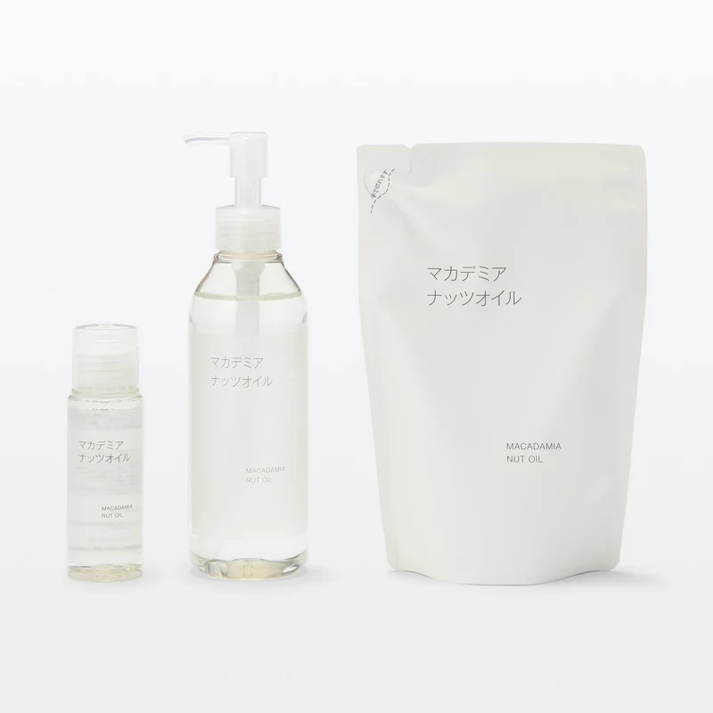 Muji Macadamia Nut Oil Refill 180Ml Natural Skincare Moisturizer