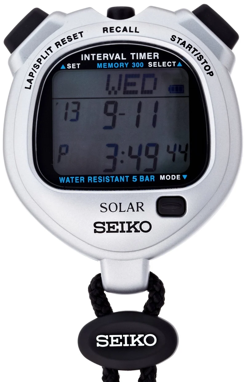 SEIKO Solar Interval Timer Stylish Silver (SVAJ101)