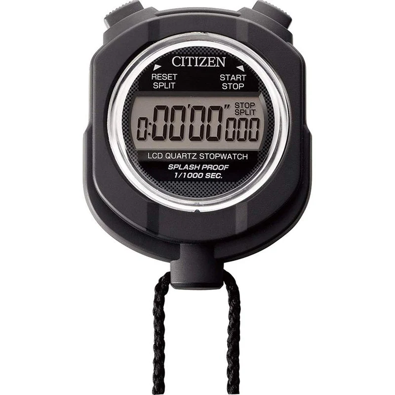 CITIZEN RHYTHM Digital Stopwatch 8RDA55-002 Water-Resistant Black
