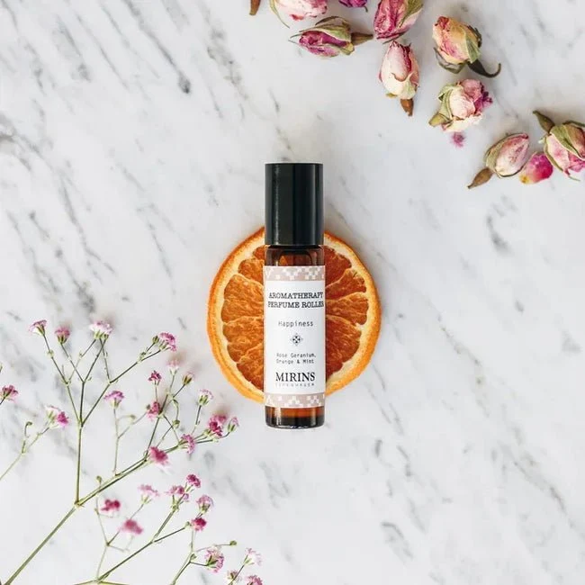 Perfume Roller Happiness - Rose Geranium, Orange & Mint 10 ml