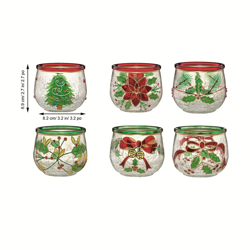 Ensemble de 6 Bougeoirs en Verre