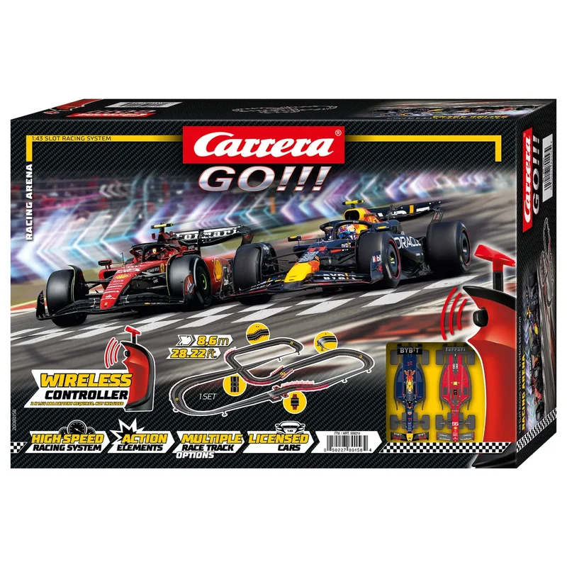 CARRERA GO!!! - Arene de Course avec Voitures de Course F1 et Manettes Sans Fil