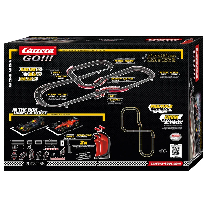 CARRERA GO!!! - Arene de Course avec Voitures de Course F1 et Manettes Sans Fil