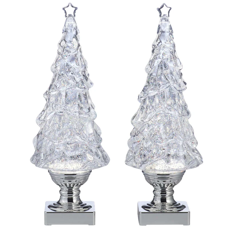 Ensemble de 2 Arbres Lumineux Scintillants