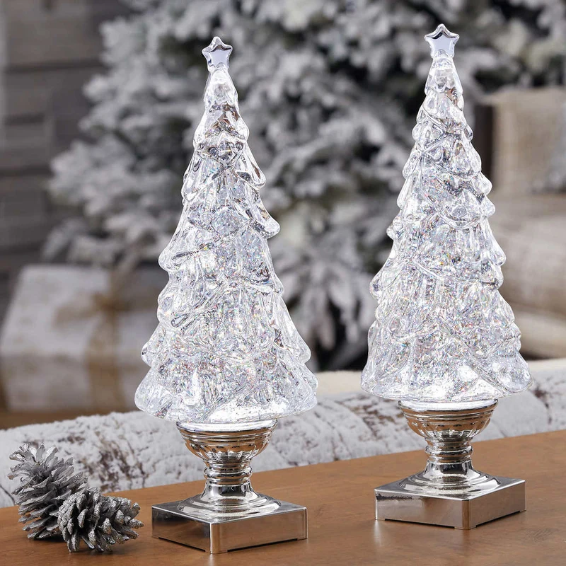 Ensemble de 2 Arbres Lumineux Scintillants