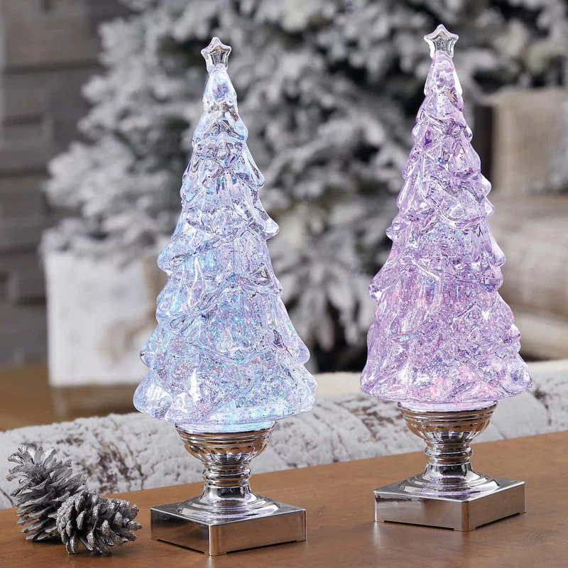 Ensemble de 2 Arbres Lumineux Scintillants