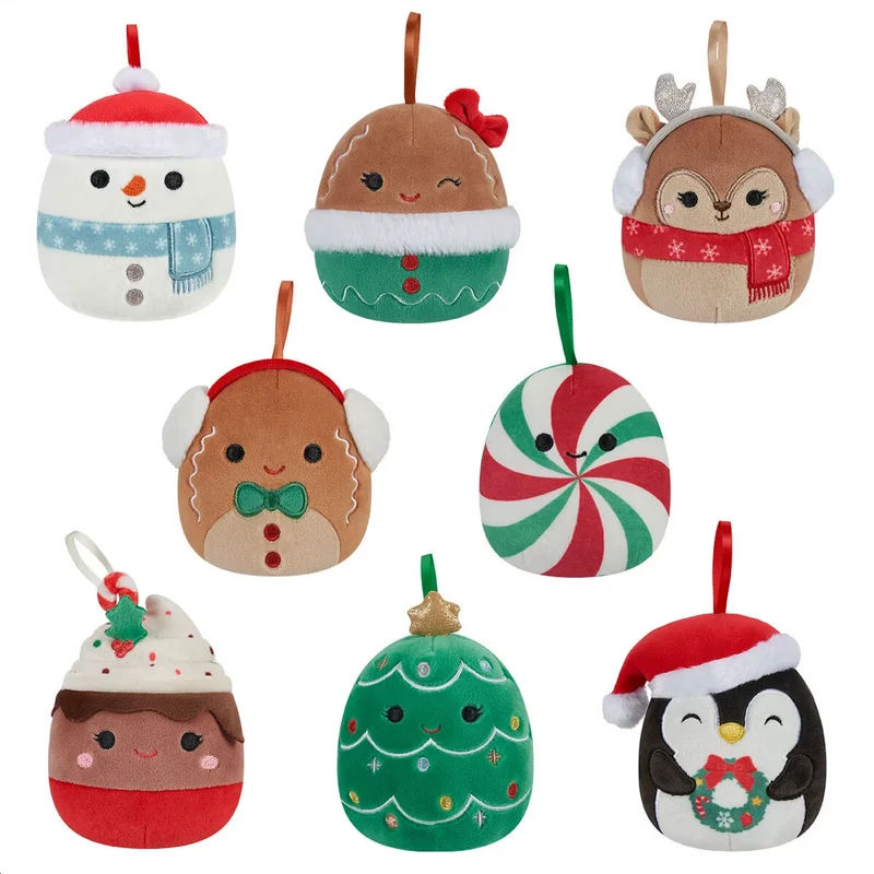 SQUISHMALLOWS - Ensemble de 8 Peluches de Noël