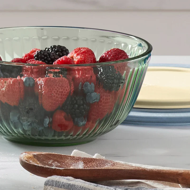PYREX - Ensemble de 4 Saladiers en Verre avec Couvercles
