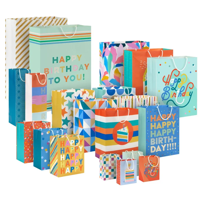 HALLMARK - Ensemble de 20 Sacs-Cadeaux *Version Française*