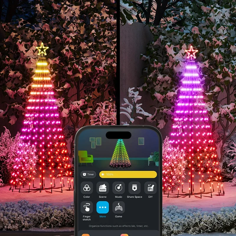 GOVEE - Sapin Conique Lumineux de 6 pi *Boite Ouverte*