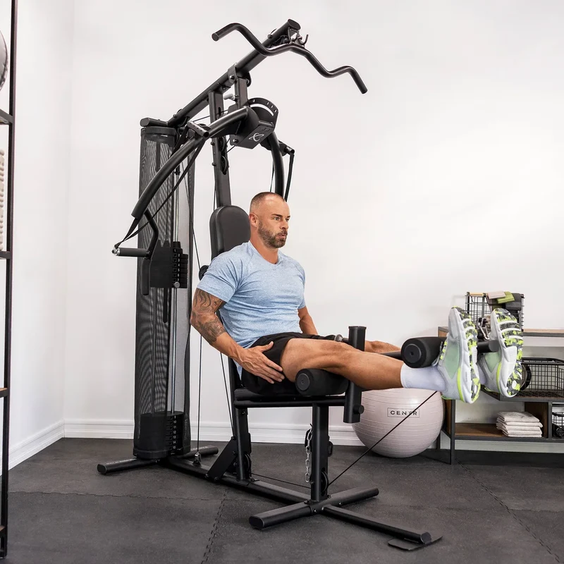 CENTR - Exerciseur Multifonction avec Colonne de Poids de 150 lb Multi-Gym *Boite Endommagée*