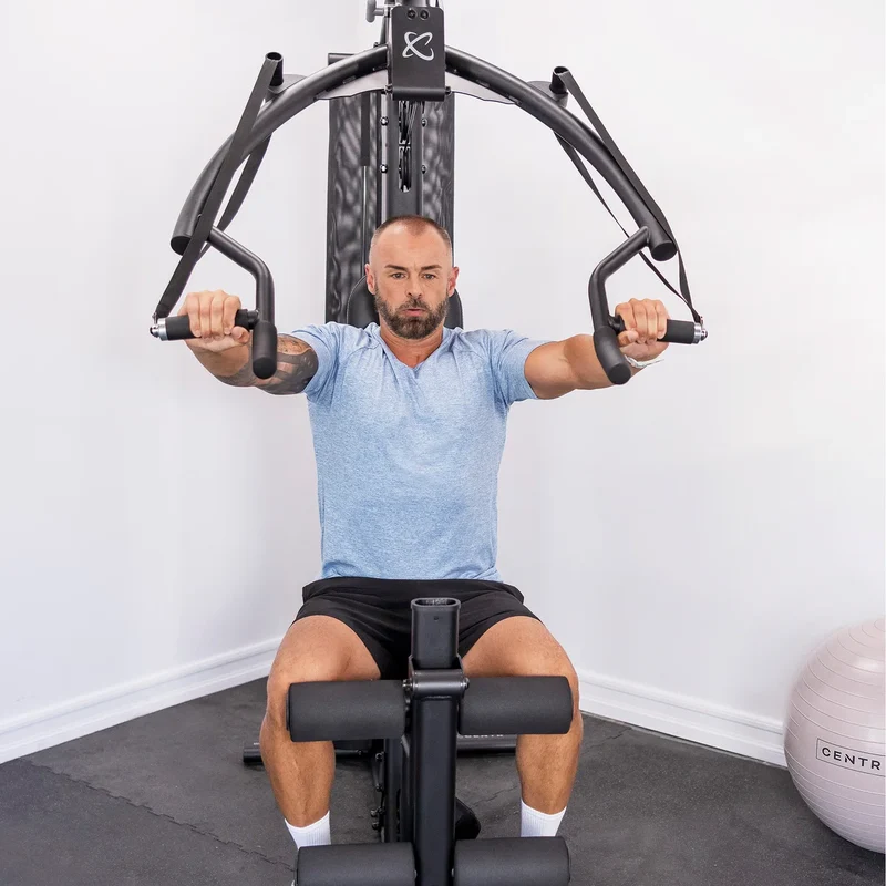 CENTR - Exerciseur Multifonction avec Colonne de Poids de 150 lb Multi-Gym *Boite Endommagée*