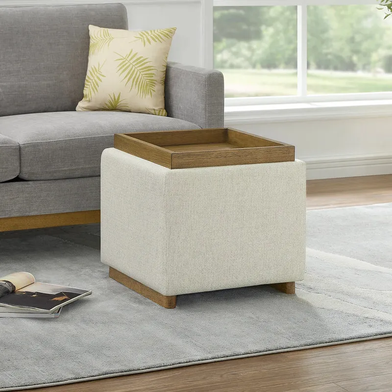 THOMASVILLE - Petit Pouf de Rangement en Tissu