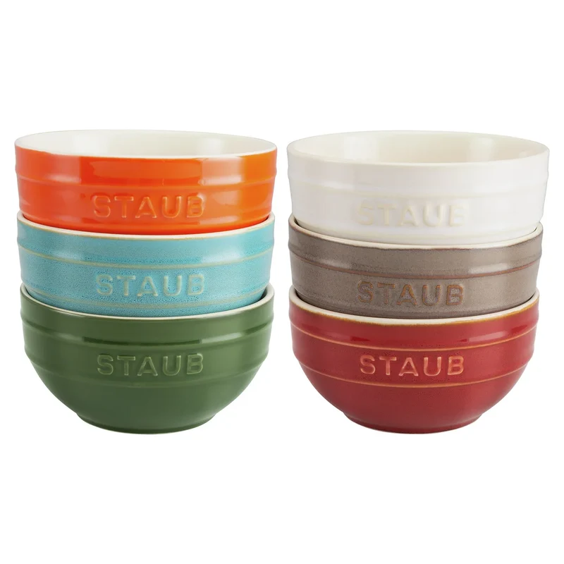 STAUB - Ensemble de 6 Bols à Pincée en Grès