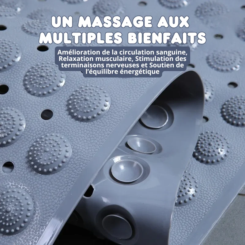 Tapis de Douche Antidérapant à Séchage Rapide & Massant
