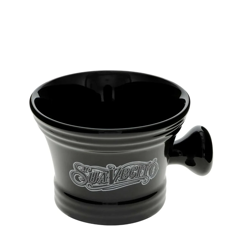 Tasse de rasage, bol de céramique classique - Noir