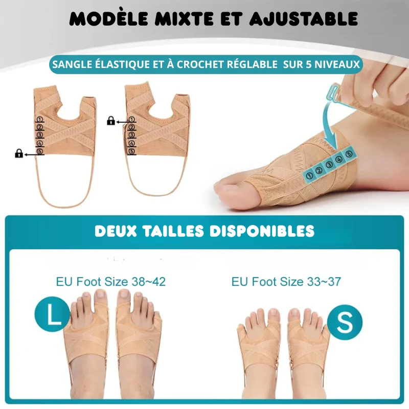Correcteur d’Oignons Réglable en Tissu Respirant