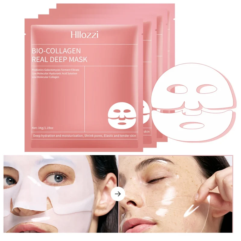 5x Masques au Collagène Intense - Peau Repulpée et Hydratée