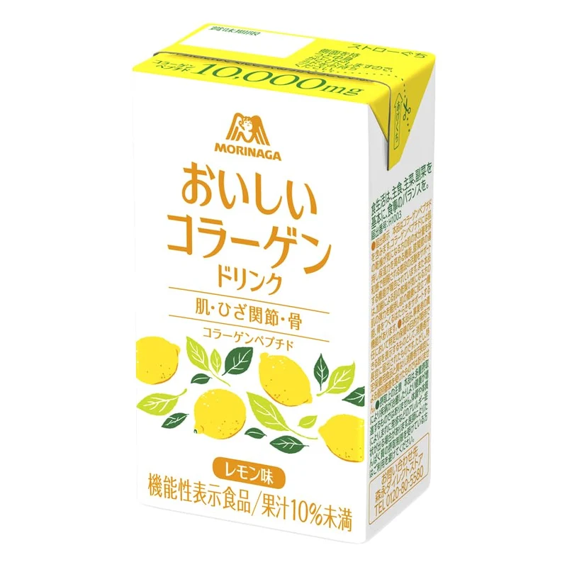 Morinaga Seika Oishii Collagen Drink 125ml 24 bottles Lemon flavor