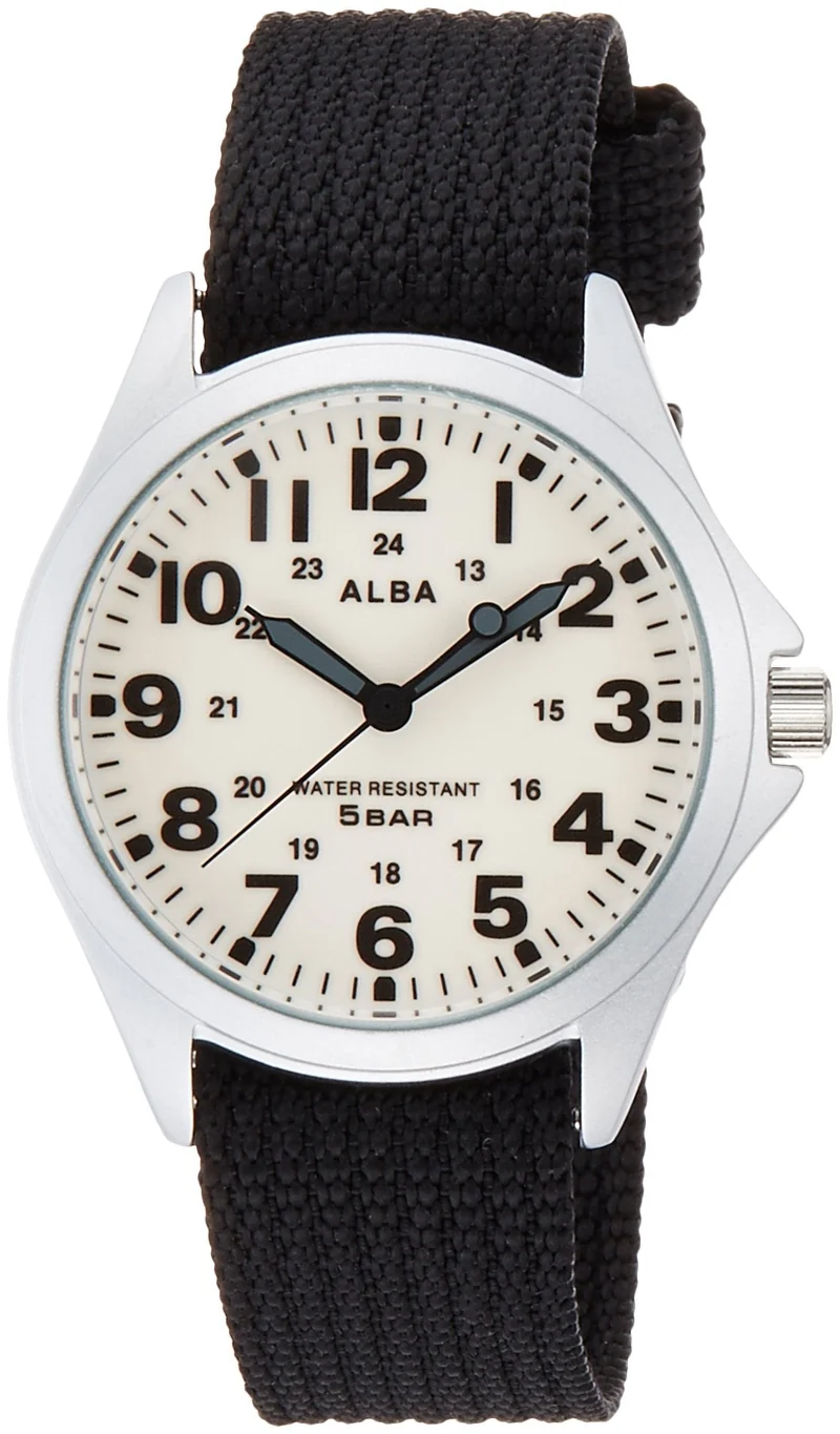SEIKO Aruba Quartz All Lumi Men's Sport Watch AQPK401 Black