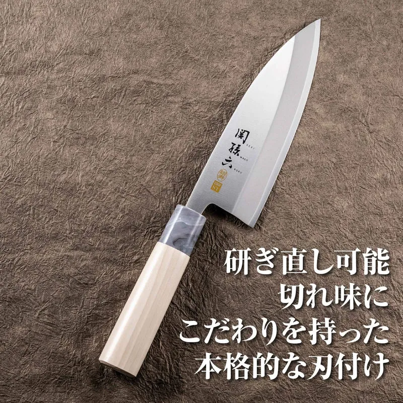 KAI Sekisoroku Ginju Stainless Steel Sida-Eda Knife 150mm Made in Japan