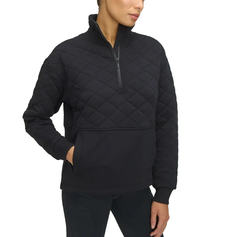 TILLEY - Chandail Matelassé à Glissière un Quart pour Femme