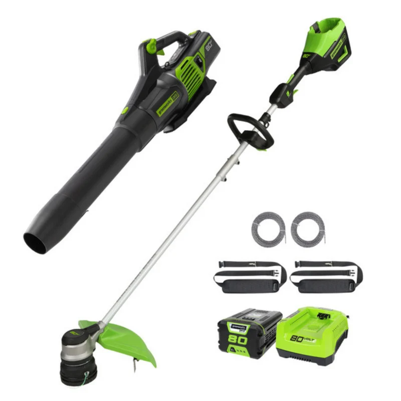 GREENWORKS - Coupe-Herbe et Souffleur Jet Sans Fil de 80 V *Boite Ouverte*
