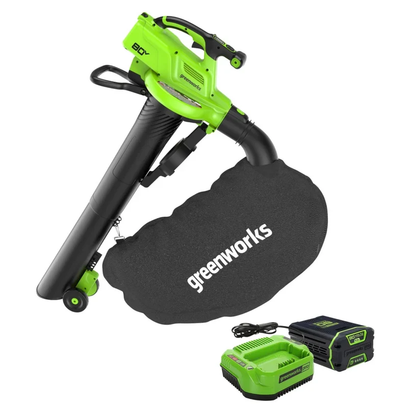 GREENWORKS - Souffleur/Aspirateur 3-en-1 de 80 V *Boite Ouverte*