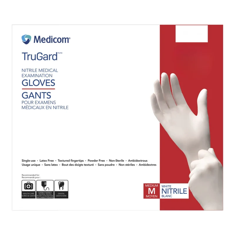 MEDICOM - Boite de 200 Gants pour Examens Médicaux en Nitrile