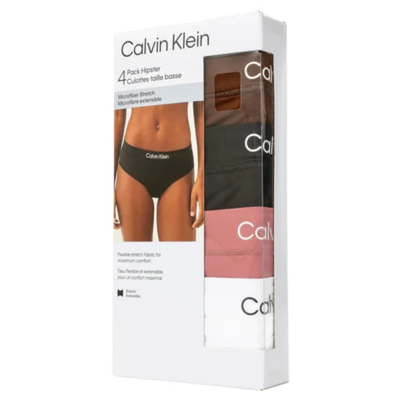 CALVIN KLEIN - Paquet de 4 Culottes Taille Basse pour Femme