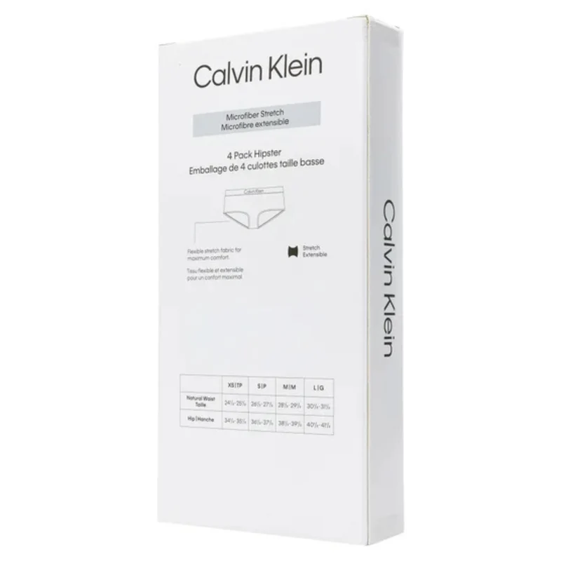 CALVIN KLEIN - Paquet de 4 Culottes Taille Basse pour Femme