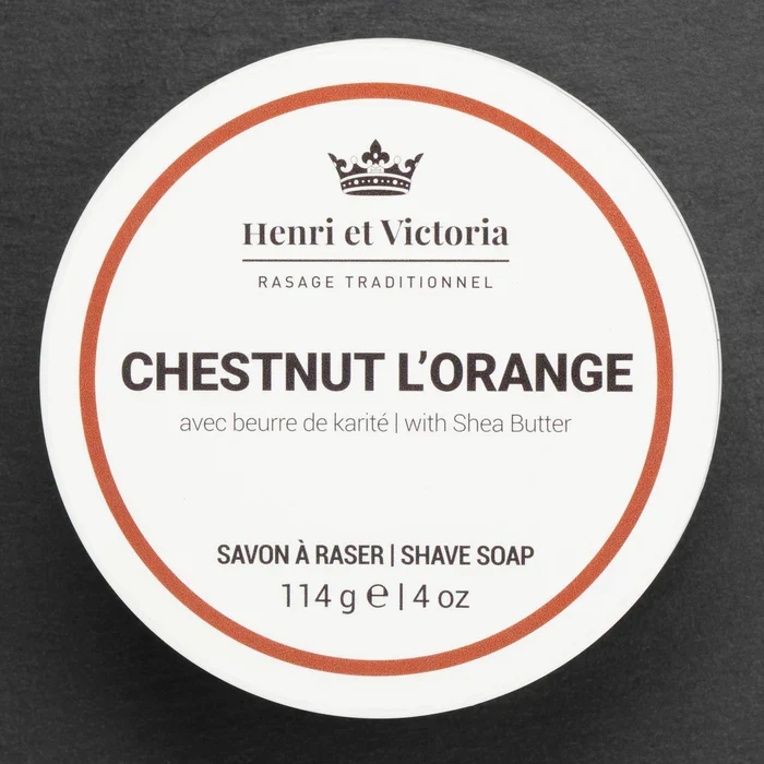Henri et Victoria - Shaving Soap Vegan - Orange Chestnut