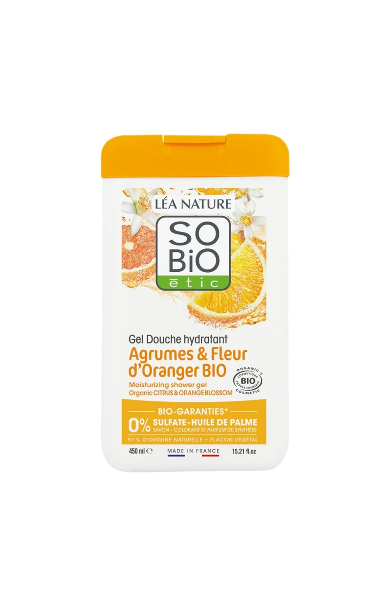 Gels douche bio hydratants - Agrumes & fleur d'oranger - 2 x 450 ml