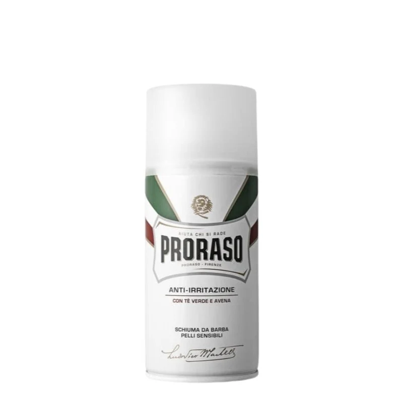 Mousse à raser "Anti-irritation" au thé vert et à l'avoine - Pour les peaux sensible