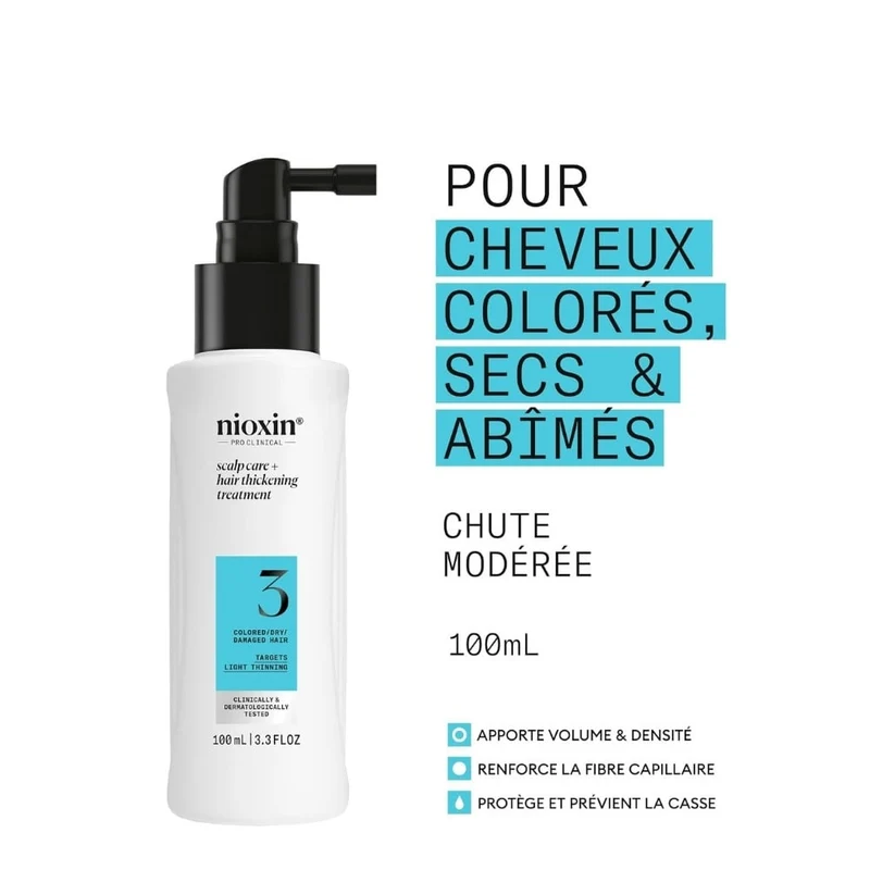 Traitement épaississant sans rinçage cheveux + cuir chevelu Système 3 - Pour cheveux colorés avec chute modérée