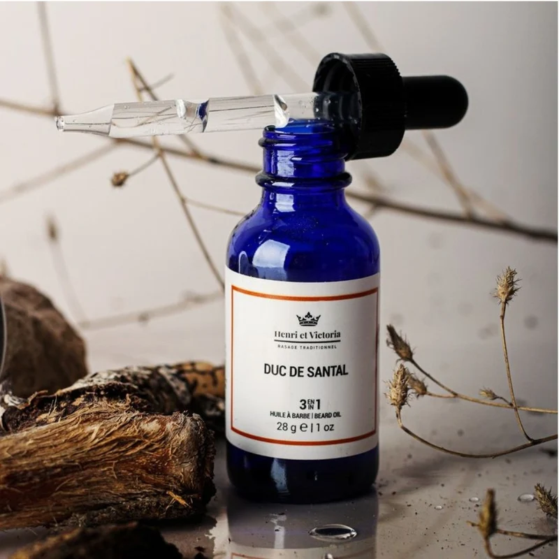 Huile à barbe 3 en 1 "Duc de Santal" (28g/1.0oz)