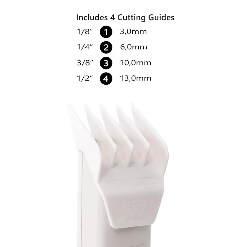 Ensemble de 4 guide de coupe #1 à #4 #53164 - Blanc