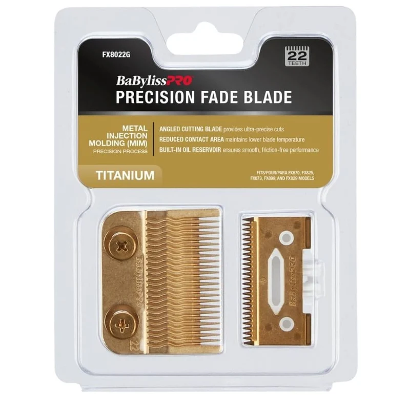Lame de rechange pour tondeuse FX829 Lame de précision moulée par injection de métal et titanium FX8022G - Or