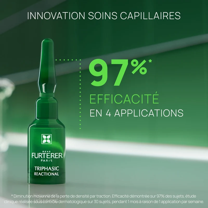 Cure antichute réactionnelle "Triphasic Reactional" ampoules - Stress, régime, fatigue (12x5.0ml/0.16oz)