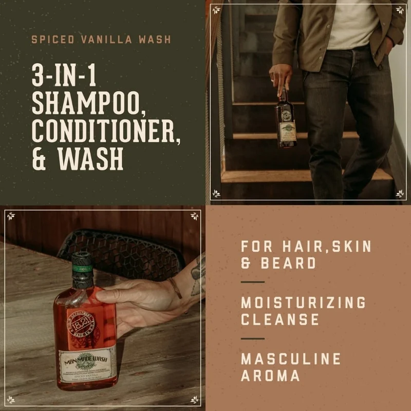 Nettoyant 3 en 1 barbe, cheveux et corps "Spiced Vanilla"