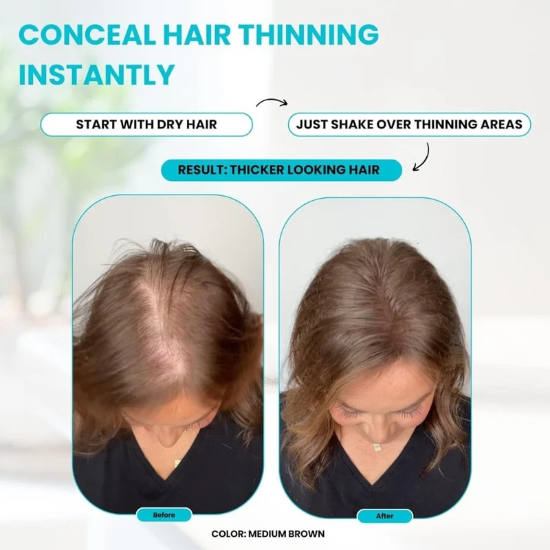 Fibres de kératine densifiant la masse "Hair Thickening Fibers" (15g/0.53oz) Brun foncé