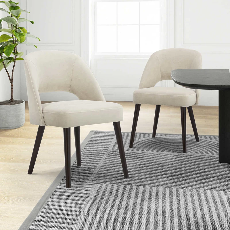 GILMAN CREEK FURNITURE - Ensemble de 2 Chaises de Salle à Manger en Tissu